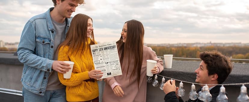 Big 10th Anniversary Card for Him Her, Retro 10 Year Anniversary Card Gift for Couple, Sweet 10 Wedding Anniversary Cards for Wife Husband, Best Decennial Gifts Idea for Parents