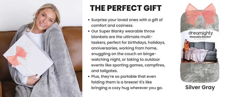 Wearable Blankets for Women, Adult Wearable Blanket Men, Girlfriend Gifts for Women Dorm Room Essentials for Her