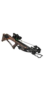 Xpedition Archery Xpedite 420 Crossbow with Rope and Crank Cocking Device, Compound Crossbow Package with Illuminated 4X32 Scope, 420 Feet Per Second