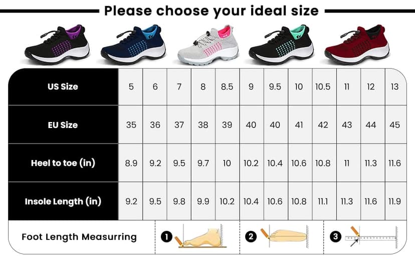 STUNAHOME Orthopedic Sneakers Breathable Women Walking Shoes Slip on Trainers Women's Comfortable Casual Ladies Athletic Shoe Thick Bottom