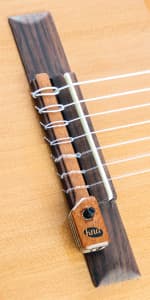 KNA NG-2 Portable Piezo Nylon String Classical Flamenco Guitar Pickup – Natural Acoustic Tone, Lightweight, Detachable, Onboard Volume Control, Passive No Battery Required, Easy Installation