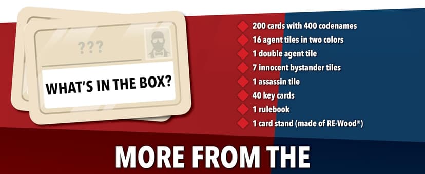 CGE Codenames Board Game (2nd Edition) The Top Secret Word Association Party Game for Friends & Family Game Nights, 4+ Players