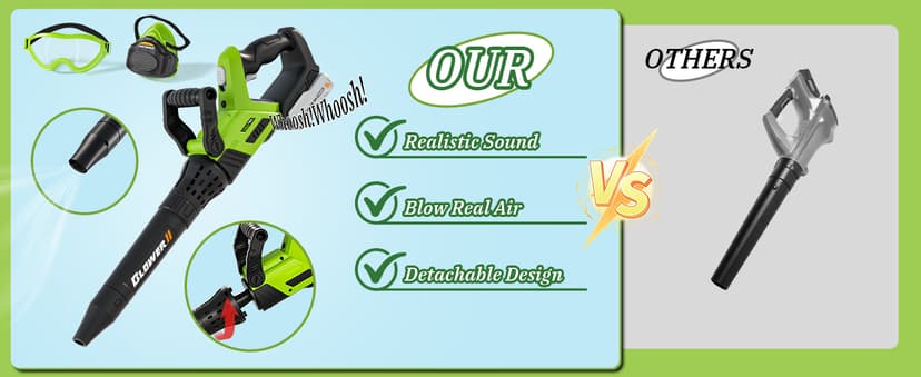 Kids Toy Tool Set, 3-IN-1 Power Garden Lawn Tools with Sounds & Lights, Volume, Toy Weed Wacker, Leaf Blower&Hedge Trimmer, Outdoor Play Toy Tools, Christmas Birthday Gifts for Boy Toys 3 4 5 6 7 8+ B0FJ262MMT