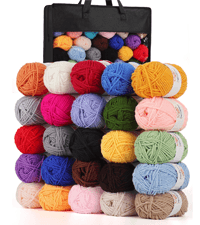 Aeelike Crochet Kit for Beginners Adults, Crochet Kits Include Yarn, 59pcs Crochet Starter Kit for Beginners Kids,Ergonomic Crochet Hooks 2.0-6.0 mm, Lace Steel Needles 0.6-1.9 mm