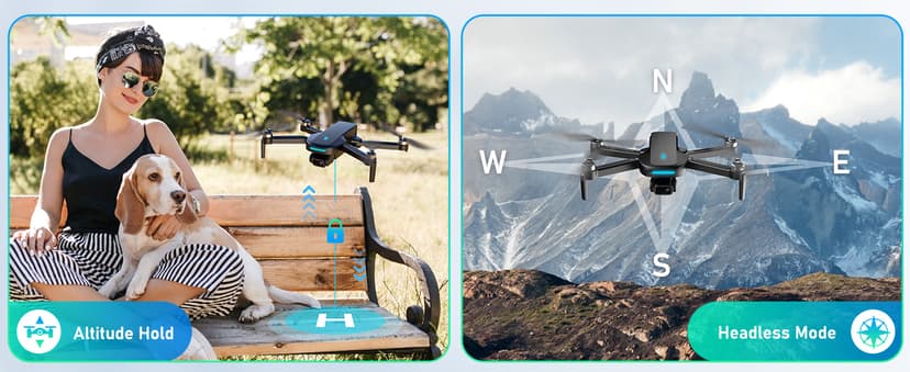 Mirason Drone with Camera, 1080P HD FPV Camera Drone with Brushless Motor, 2 Batteries, 360 Flips, Headless Mode, Gravity Control, 36 Mins Long Flight Foldable for Kids and Beginner