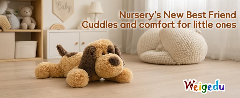 WEIGEDU Floppy Stuffed Dog Puppy Plush Toy, Huggable Beagle Labrador Retriever Stuffed Animal Dogs for Kids Girls Boys Baby Birthday Gift, 20 inch, Brown