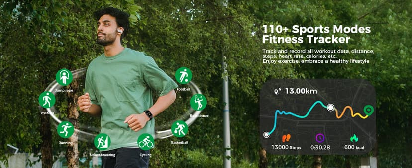 Smart Watch Fitness Tracker (Answer/Make Call), 24/7 Heart Rate Spo2 Blood Pressure Monitor Sleep Tracker, 114 Sports Modes Pedometer Calorie Step Tracker, Waterproof Activity Tracker for Women Men