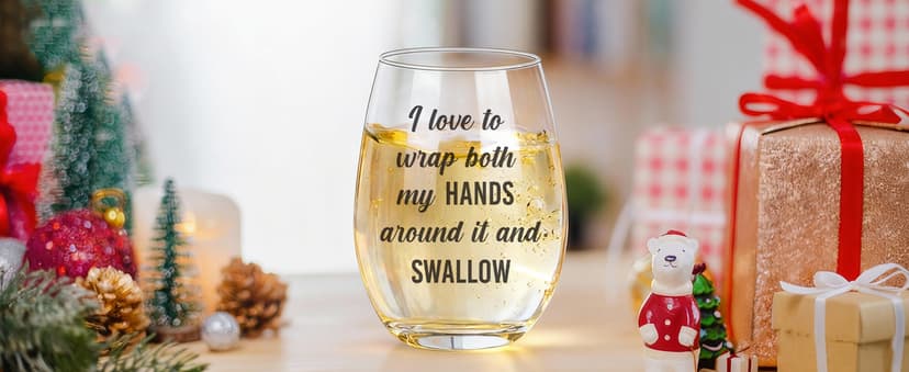 Funny Wine Glasses For Women, Best White Elephant Gifts 2025, Gag Gift For Women, Gifts For Wine Lovers, Birthday Present For Adults Her Men, Frined, Funny Gift For Men Coworker, Boss, Employee