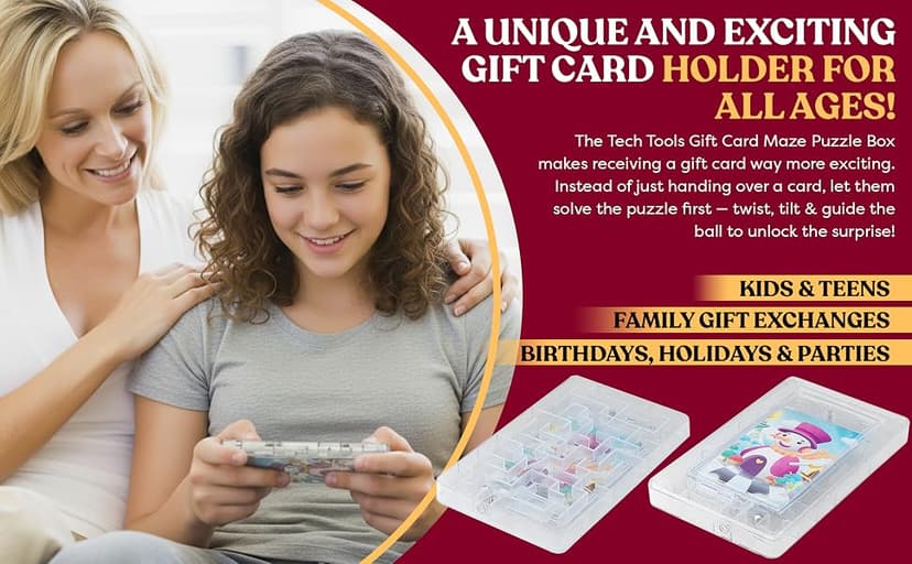 Gift Card Holder Maze, Money Maze Puzzle Gift Card Box - Fun and Challenging Stocking Stuffers for Teens, Kids and Adults (3) B0BK7V91YP