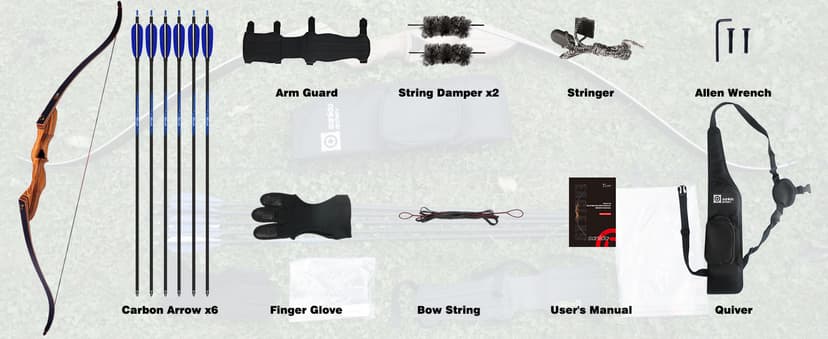 Sanlida Eagle X9 New 58" RTH Standard Recurve Bow and Arrow Set for Adults and Hunters, Wooden Takedown Recurve Bow Package for Outdoor and Practice 25-60 Lbs