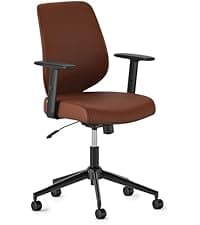 Branch Softside Mid Century Modern Office Chair, Boucle Fabric - Removable Arms with Luxury Cloud-Like Comfort - Adjustable Height - Integrated Lumbar Support - Oatmeal