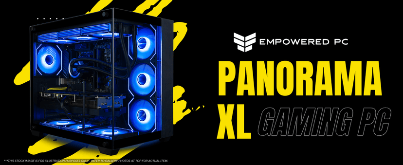 Panorama XL Gaming PC Desktop (NVD GeForce RTX 5080, Intel 24-Core i9-14900KF Processor, 96GB DDR5 RAM, 4TB Gen4 NVMe SSD, WiFi 6E, HDMI, Windows 11 Pro) Best 2025 Prebuilt Tower RGB Gamer Computer