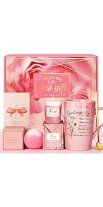 Unique Christmas Gift Baskets Set, Personalized Spa Presents for Birthday, Valentines, Mothers Day Eletorot Gifts for Mom from Daughter Son, Wife, Grandma, Sister, Friend B0D814KBSQ