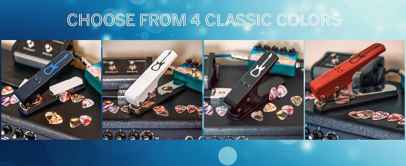 Custom Pick Maker for Musicians, Leather Key Chain Holder, Pick Strips with Artwork & File, Unique Gifts for Men & Women DIY Guitar Picks Punch Mega Pack with Pick Punch Tool - Blue B00C7AFDVM