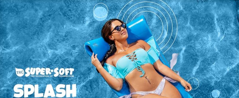 TRC Recreation Foam Swimming Pool Float, Floating Water Lounger, Splash 1.25”