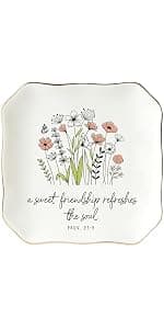 Retired Gift for Coworker, Boss, Employee, Teacher, Nurse- 4.5"x4.5" Ceramic Jewelry Dish Tray HEXMOZ Retirement Gift for Woman - Retirement Gifts for Women 2026 B0FHHB1FR5