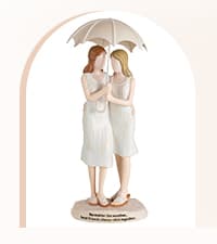Best Friend Figurines - Friendship Bestie Gifts for Women - Christmas Birthday Gifts for Sisters from Sister