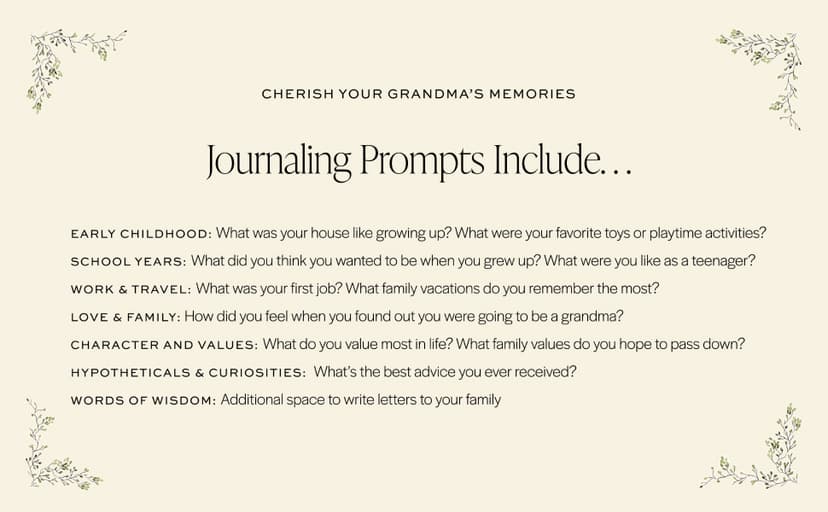 Grandma's Story: A Memory and Keepsake Journal for My Family (Heirloom Story Books and Guided Journals)