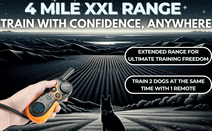 Dog Shock Collar with Remote, Unmatched 4-Mile Range, Night-Light Mode, Training Guide Included, 124 Training Levels & 4 Modes, Beep Vibration Shock, Waterproof Rechargeable, Fits All Dogs (1 Collar)