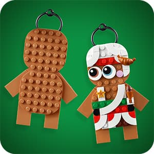 LEGO Gingerbread Ornaments - Christmas Tree Ornaments Building Set for Kids, Boys & Girls, Ages 6+ - 3 Gingerbread Decorations for Tree & Home - Gift Ideas for Kids - 40642