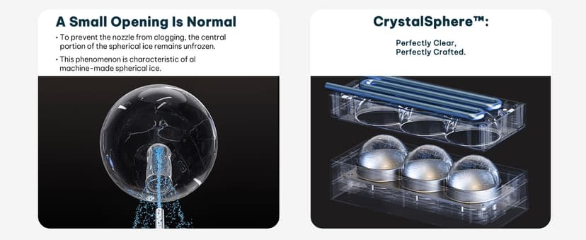 Silonn 2.4″ Sphere Ice Maker, Clear Ice Ball Maker with Slow-Melting, 3 pcs in 40 Mins, 100 pcs/Day, Crystal Sphere & Rapid Sphere Technology, Self-Cleaning Ice Maker Countertop Ideal for Whiskey
