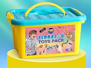 Gift Fidget Box Toys Pack for Kids 3-12, FunKidz Sensory Toys for Boys Girls Age 7-12 Autistic Children in Mystery Storage Portable Box