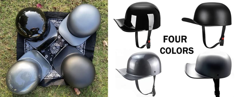Vintage Open Face Motorcycle Helmet with Goggles, DOT Approved Half Helmet for Men & Women, Retro Jet Scooter Moped Cruiser Chopper Street Bike Helmet