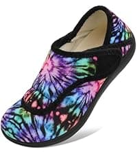 Scurtain Womens Walking Shoes Comfortable Wide Diabetic Shoes Adjustable Zero Drop Edema Shoe Breathable Neuropathy Nursing Shoes Casual Wide Width Sneakers