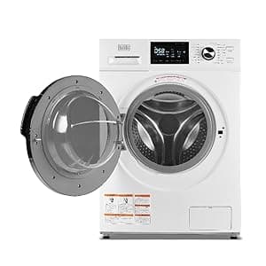 BLACK+DECKER Front Load Washer, 2.7 Cu. Ft. Compact Washing Machine with LED Display & 16 Cycles