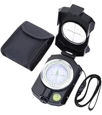 Sportneer Compass: Accurate Durable Lightweight Orienteering Compass with Strap and Carrying Case, Glow in The Dark Waterproof Hiking Essentials for Camping Backpacking, Best Survival Gifts for Kids