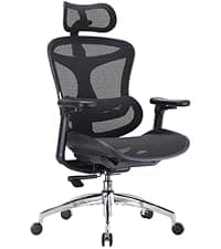 SIHOO M57 Ergonomic Mesh Office Chair, High Back Home Desk Chair with 3D Armrests, Lumbar Support and Adjustable Headrest, Comfortable Computer Chair, Big & Tall Office Chair Hold 330 LBS-Black
