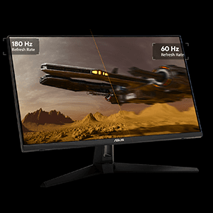 ASUS TUF Gaming 25” (24.5 viewable) 1080P Gaming Monitor (VG259Q3A) – FHD, 180Hz, 1ms, Fast IPS, Extreme Low Motion Blur, FreeSync, Variable Overdrive, Speakers, 99% sRGB, Shadow Boost 3yr Warranty