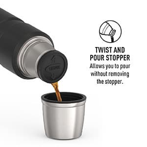 THERMOS Stainless King Vacuum-Insulated Compact Bottle, 16 Ounce, Matte Steel