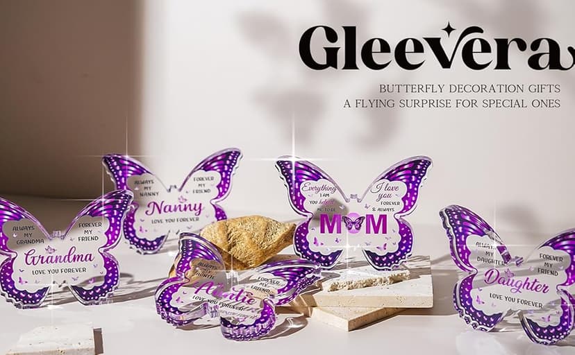 Sister Birthday Gifts, Birthday Gift for Sister from Sisters Brother - Butterfly Shaped Decorative Acrylic Plaque - Sisters Gift for Christmas Valentines Mothers Day Birthday