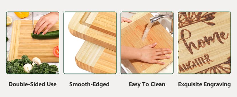 House Warming Gifts New Home, Engraved Cutting Board Housewarming Gifts, New Home Gift Ideas for New Homeowner, New House Gifts for Women Men Couple Neighbor Friend Family - Bless This Home