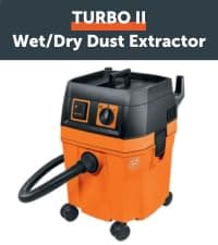 Fein Turbo I HEPA Pro Set Wet/Dry Dust Extractor - 5.8-Gallon Capacity, 151 CFM Suction, Anti-Static System, Quiet 66 dB Operation, Includes HEPA Filter and Accessories - 92037060990