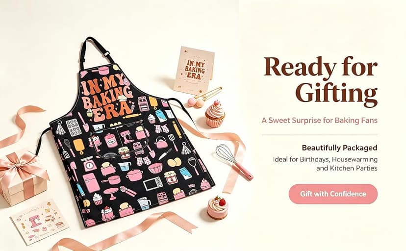 WSNANG Funny Baking Aprons with Pockets In My Baking Era Apron Bakers Gifts Pastry Chef Gift B0CZNY4F2J