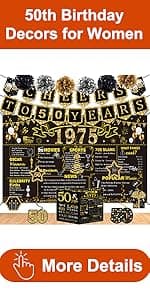 50th Birthday Gifts for Women Canvas Tote Bag Travel Gear, Unique 50 Years Old Gifts for Wife Sister Mom Aunt Friends Her, Vintage 1975 Handbag & Cosmetic Bag & Back in 1975 Poster