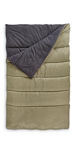 Guide Gear Canvas Hunter Sleeping Bag 0-Degree Fleece Lined Hooded for Adults Warm Winter Cold Weather Lightweight Portable for Camping, Backpacking, Hiking, Outdoors