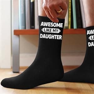 VICRAZY Christmas Gifts, Stocking Stuffers for Dad, Mom, Grandpa & Sister from Daughter, Son – Funny Socks for the Family