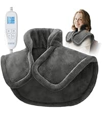 RENPHO Electric Heating Pad for Back Pain Relief, Birthday Gifts for Women Men Mom Dad Elderly, FSA Eligible Items Only List, Large Heat Pad for Neck and Shoulders, 24"x33", ETL Certified, Gray