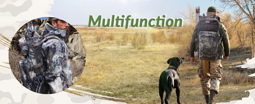 Hunting Backpacks for Men,Saddle Hunting Bag with Bow Holder, Large Compound Bow Hunting Backpack & Duffle Bags