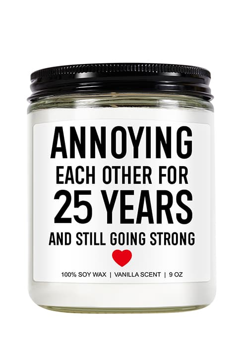 Funny 50 Years Candle, 50th Anniversary, Gifts for Couple, Parents - 50th Wedding Anniversary Decorations, 50 Year Golden Anniversary, Gifts for Husband, Wife, Friends - 9 oz