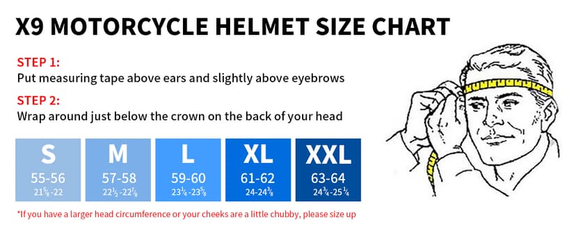 VCOROS Full Face Dual Visor Motorcycle Helmet for Adults Motorbike Street Bike Racing Helmets X9 DOT Approved with Black Visor
