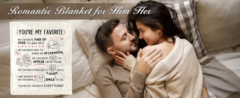 Craftique Birthday Gifts for Girlfriend Boyfriend- I Love You Blanket for Him Her- Romantic Girlfriend Gifts Anniversary, Funny Soft Blanket Gift for Him Her Husband Wife Fiance, 60”×50”