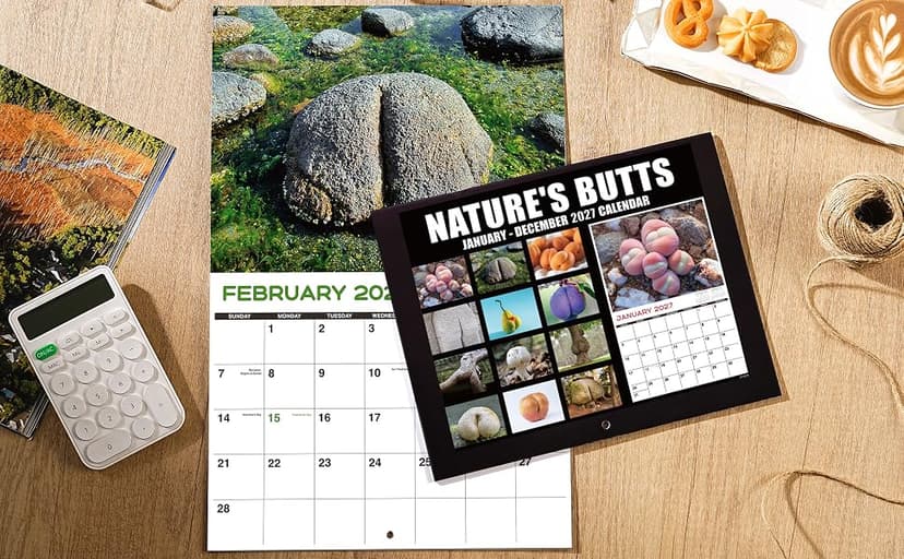 Gag Gifts - White Elephant Gag Gifts Calendar 2027, Nature Butts Calendar 2027 from January to December, 11'' x 8.5'', Gag Gift for White Elephant B0D9GBGSMZ