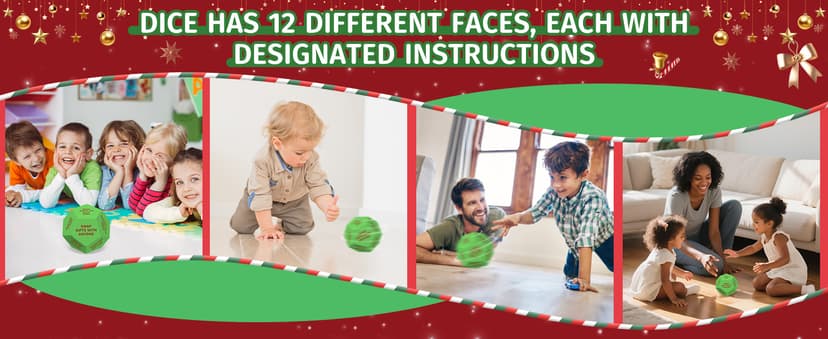 Santa Swap Gift Exchange Dice, 3 * 3in Exchange Gifts Family Game, Christmas Stocking Stuffers Gift Exchange Dice Games for Boys and Girls, Gifts for Xmas, Birthday, Party and Family Night, Holiday