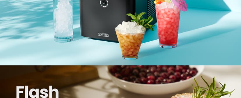 Iceman by Chefman Nugget Ice Maker Countertop, Pebble Ice Maker Machine, 26 lb in 24 Hours, Ready in 6 Minutes, Removable Ice Basket, Fun and Chewable Cubes, 1.5L Water Tank, Self-Cleaning Function