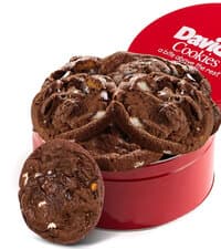 David's Cookies Assorted Fresh Baked Decadent Cookie Gift Tin – 2lb Basket with 8 Jumbo Cookies – Soft and Chewy Bakery-Style Dessert for Birthdays, Holidays, Thank You and Special Occasions