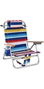 Backpack Beach Chairs for Adults Capacity 300 LBS high 5 Position Beach Chair with Pouch Straps Folding Lightweight Reclining Aluminum Wide Lay Flat Single